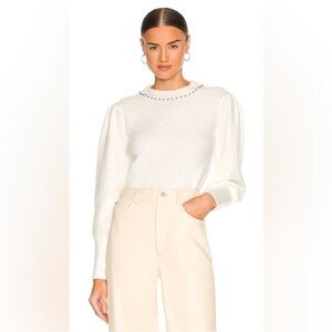 CINQ À SEPT Sweater Dara Embellished Sweater Size XS